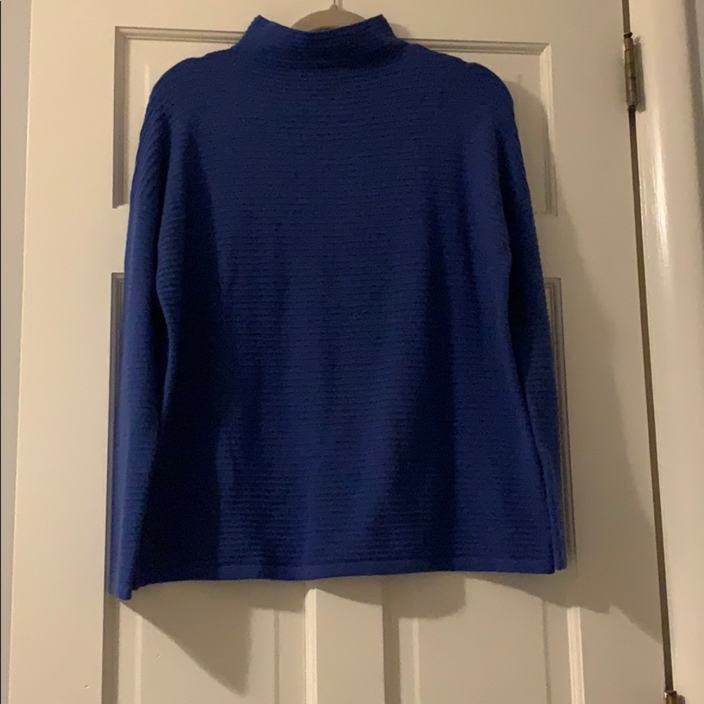 Royal blue mock neck sweater